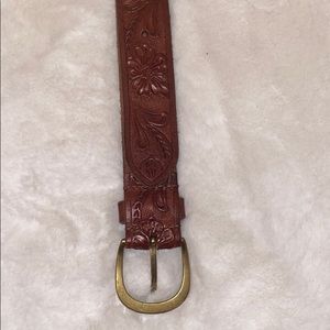 Brown leather belt